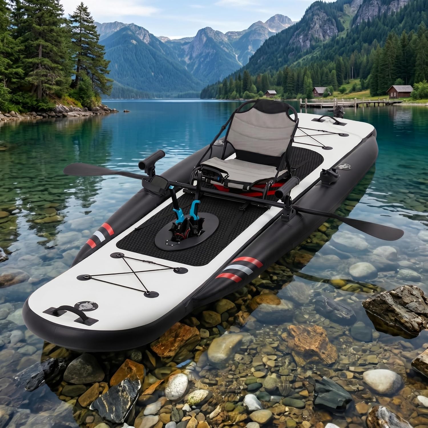 12ft Premium PVC Şişirilebilir - Fishing Kayak Pedal Drive incelemesi ve fiyatı