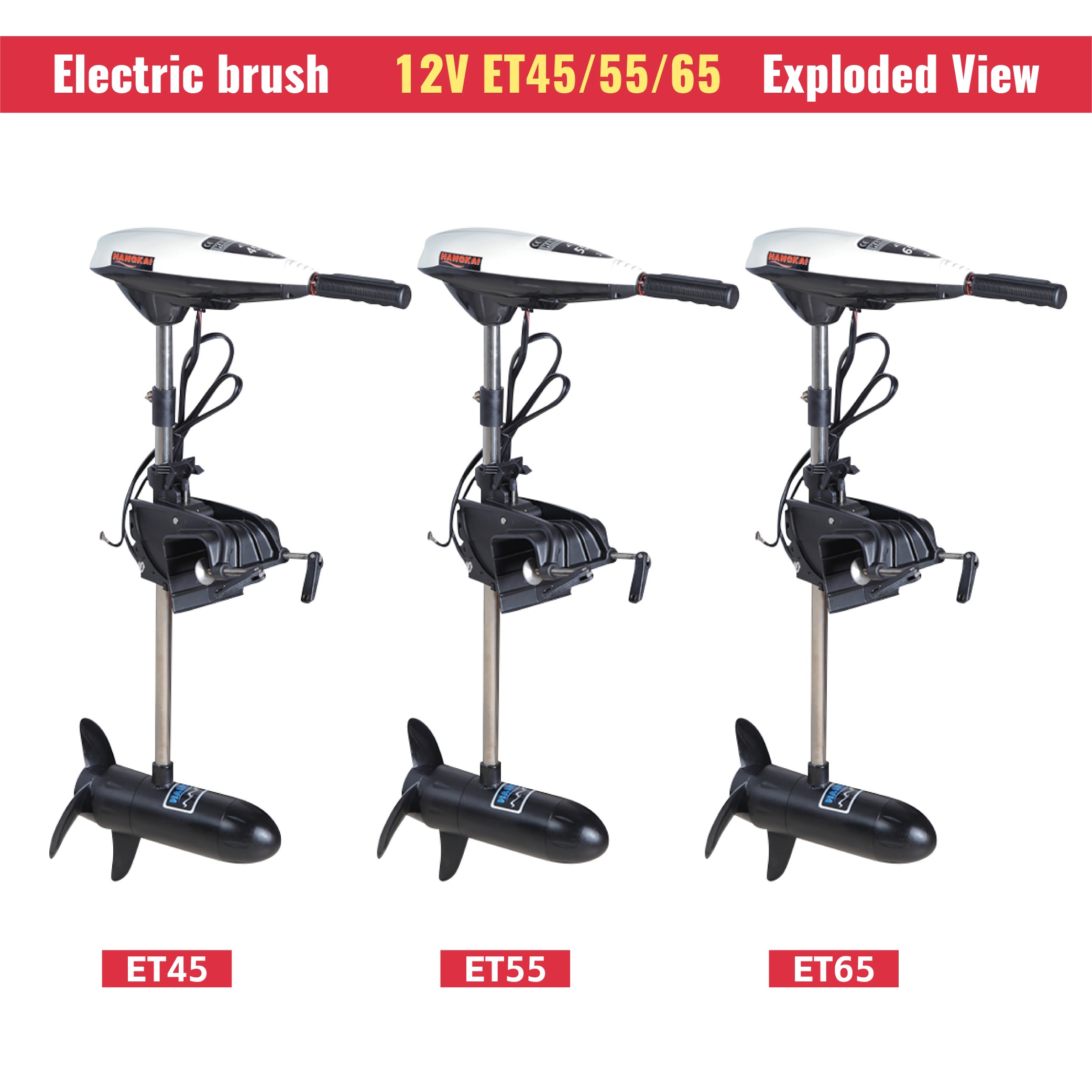 Yüksek Güçlü 12V 65LB İtme Güc - Fishing Kayak Trolling Motor incelemesi ve fiyatı